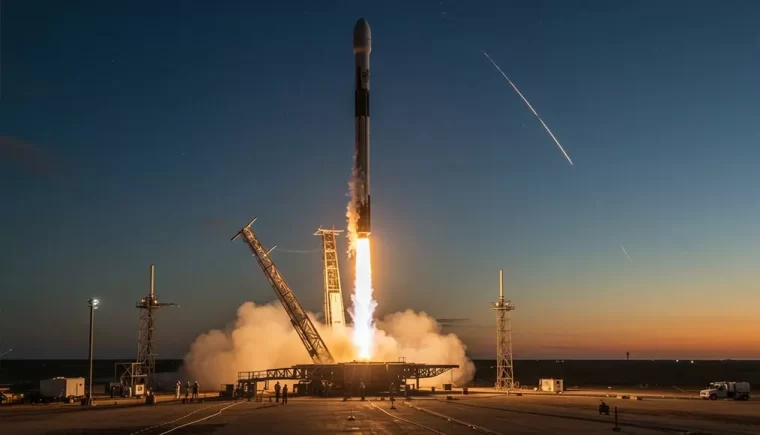 SpaceX Crew-10 rocket launch, symbolizing the impact of space exploration on the global economy and investments.