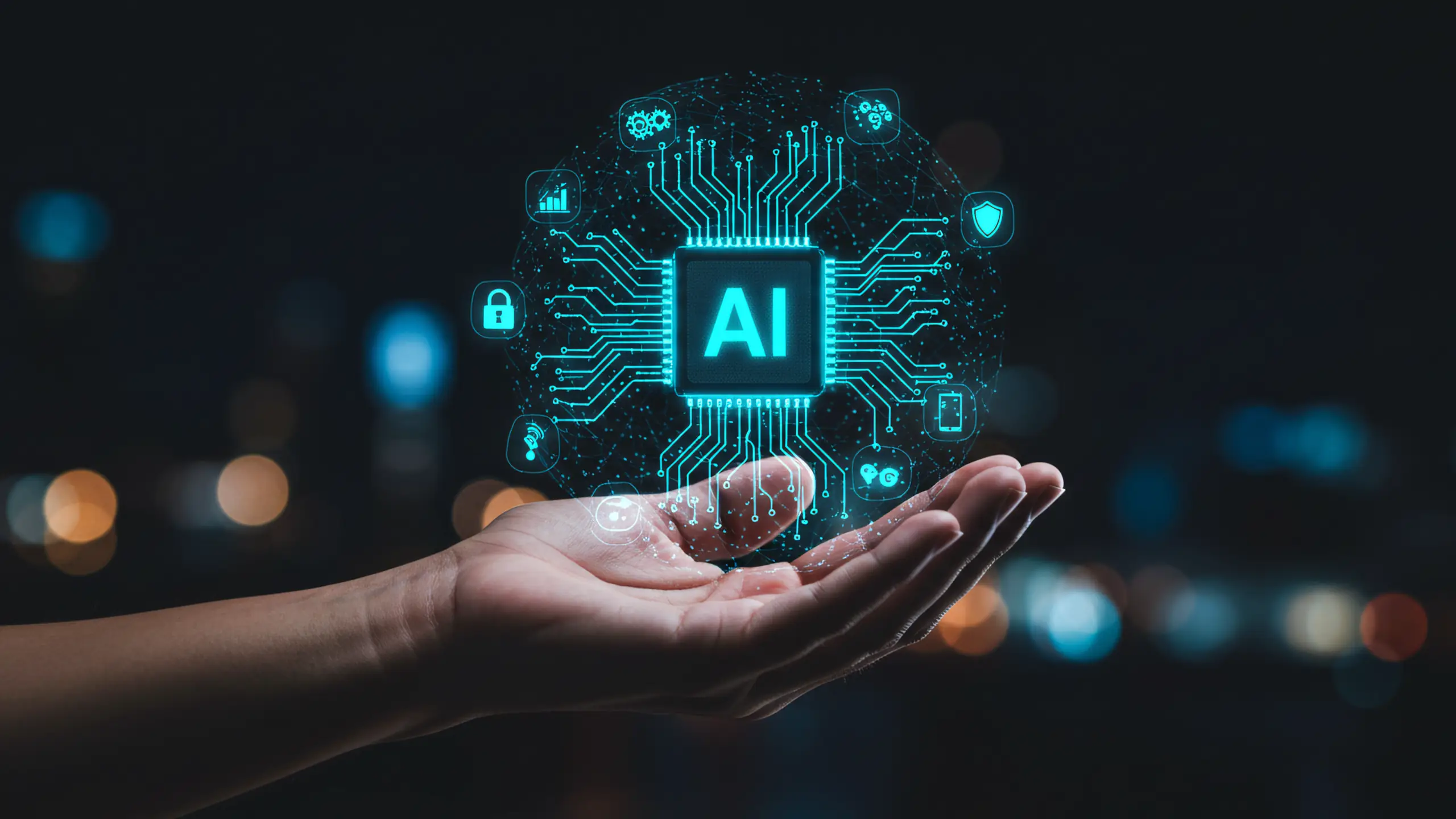 Narrow AI technology powering smart tools in daily life, from search engines to automation.